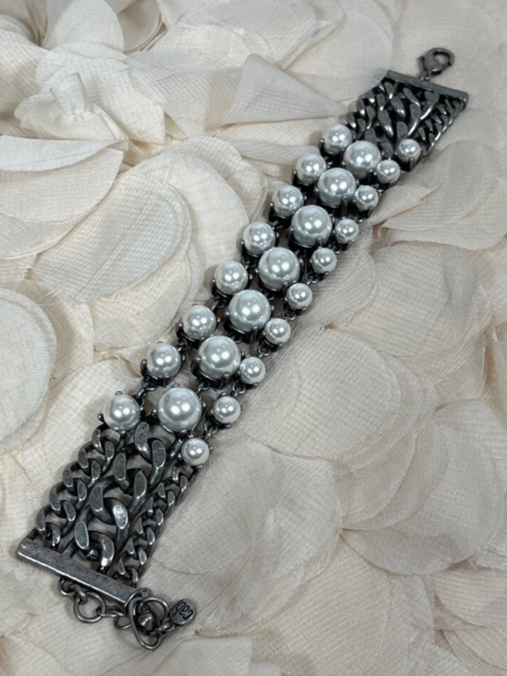 CABI Clutch Bracelet Faux Pearls Style 2201 NWOT
